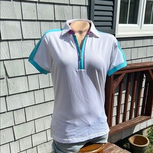 Kate Lord Performance Collared Jersey Top- Golf, Tennis, Pickleball Size Small